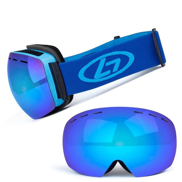 Double Layer Ski Goggles UV Anti Fog Snowboard Eyewear