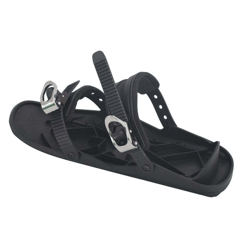 Mini Ski Sled Adjustable Bindings Portable Snow Skates Boots