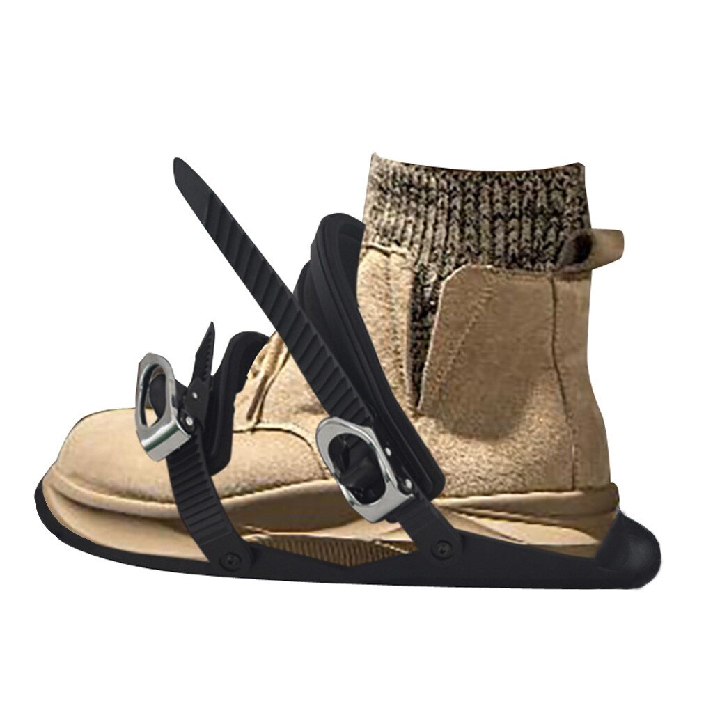 Mini Ski Sled Adjustable Bindings Portable Snow Skates Boots