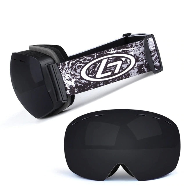 Double Layer Ski Goggles UV Anti Fog Snowboard Eyewear