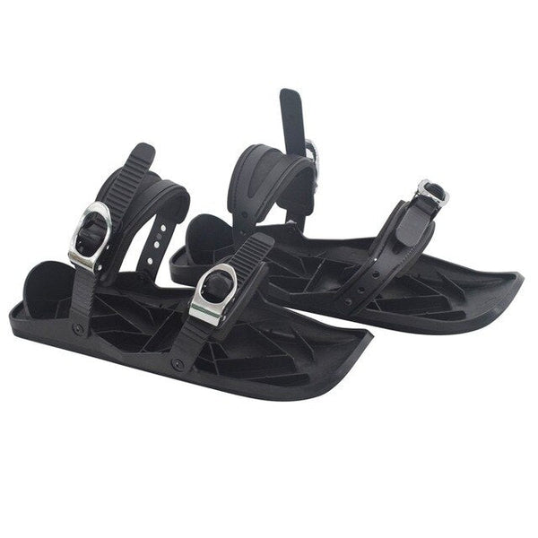 Mini Ski Sled Adjustable Bindings Portable Snow Skates Boots