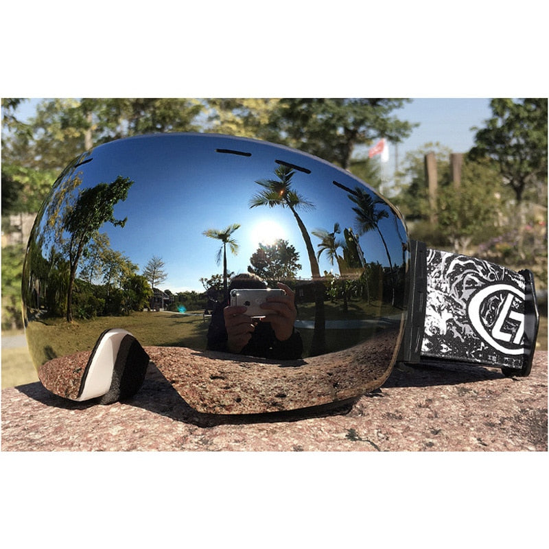 Double Layer Ski Goggles UV Anti Fog Snowboard Eyewear
