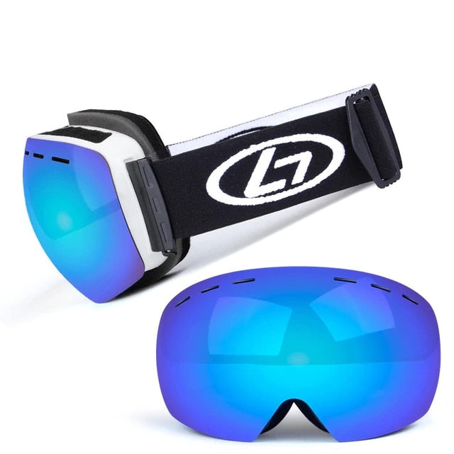 Double Layer Ski Goggles UV Anti Fog Snowboard Eyewear