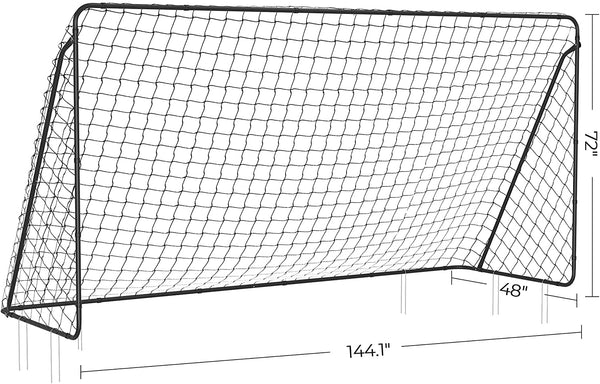Kids Soccer Goal 12x6 Metal Frame PE Net Portable Outdoor