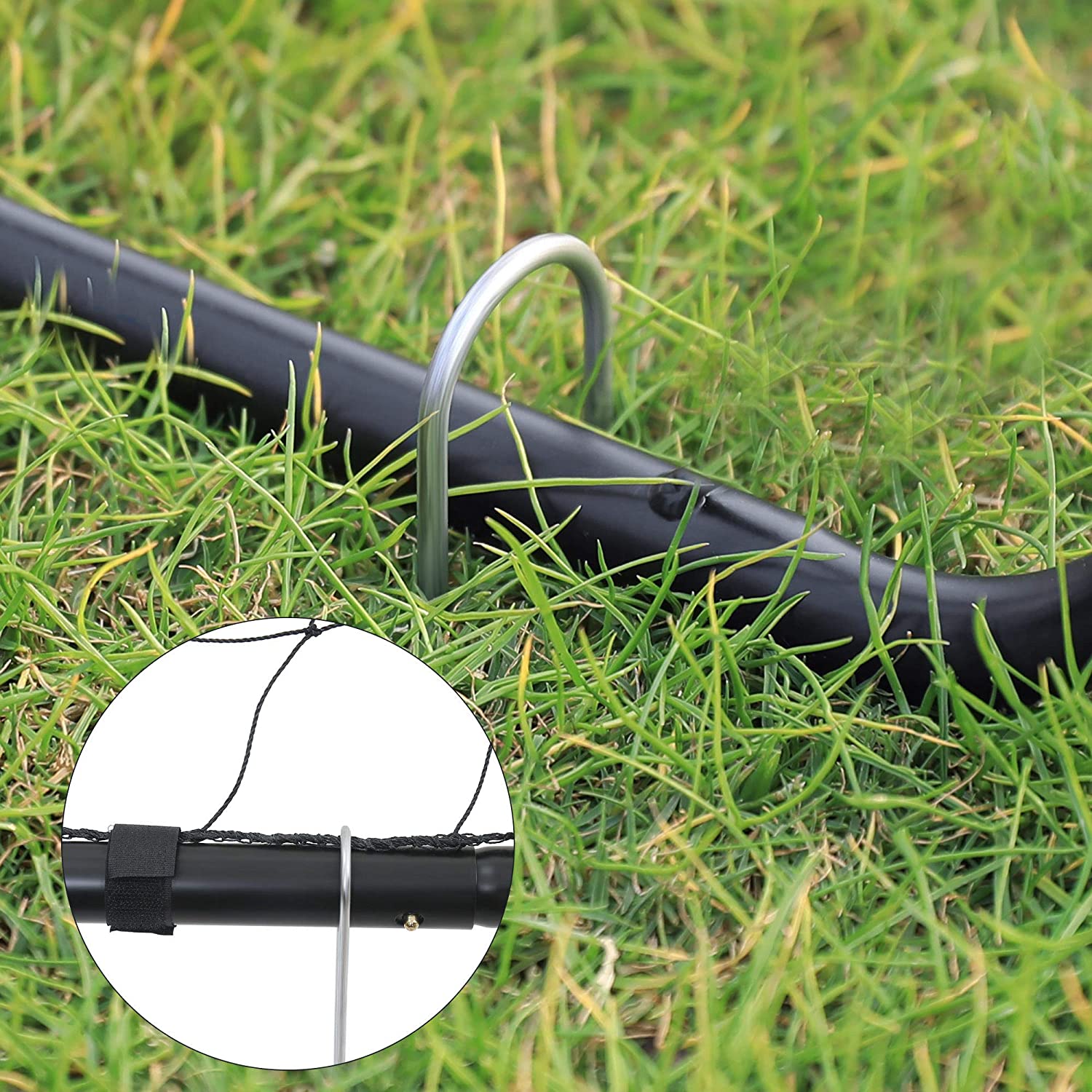 Kids Soccer Goal 12x6 Metal Frame PE Net Portable Outdoor