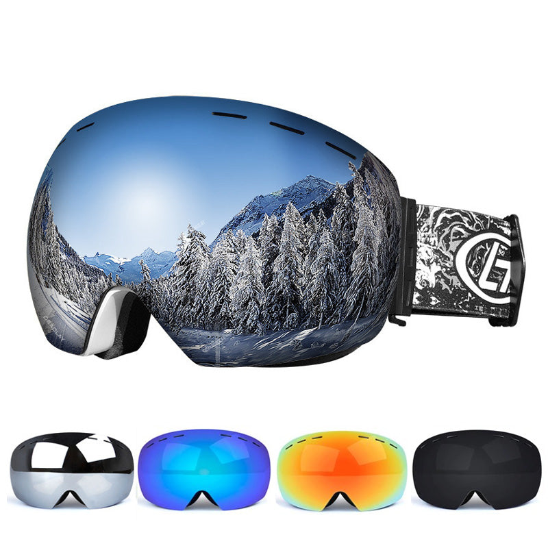 Double Layer Ski Goggles UV Anti Fog Snowboard Eyewear