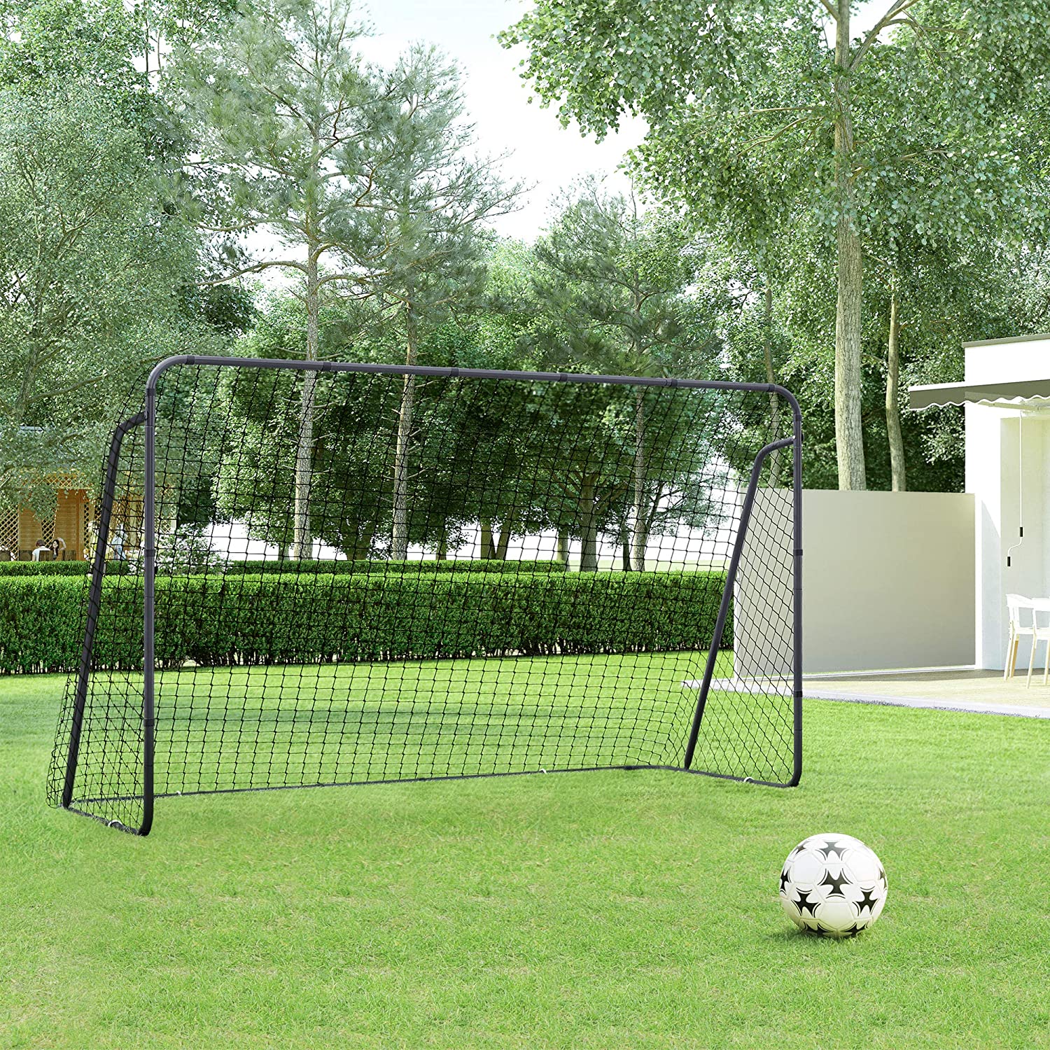 Kids Soccer Goal 12x6 Metal Frame PE Net Portable Outdoor