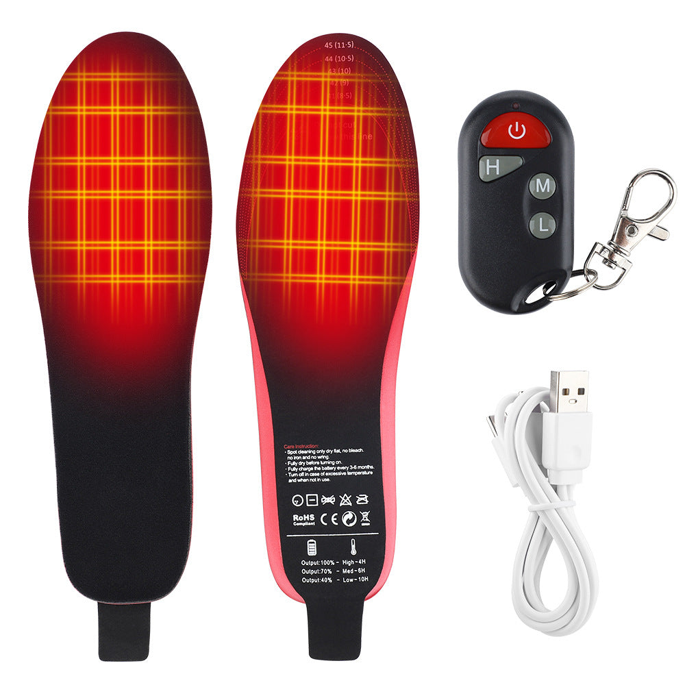 3 Speed Electric Heating Insoles USB Charging Warm Winter Foot