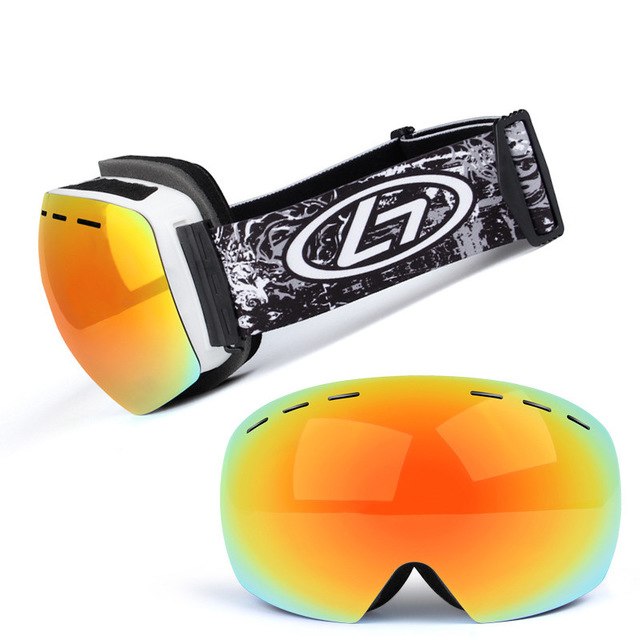 Double Layer Ski Goggles UV Anti Fog Snowboard Eyewear