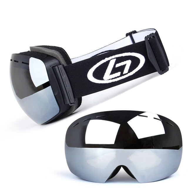 Double Layer Ski Goggles UV Anti Fog Snowboard Eyewear