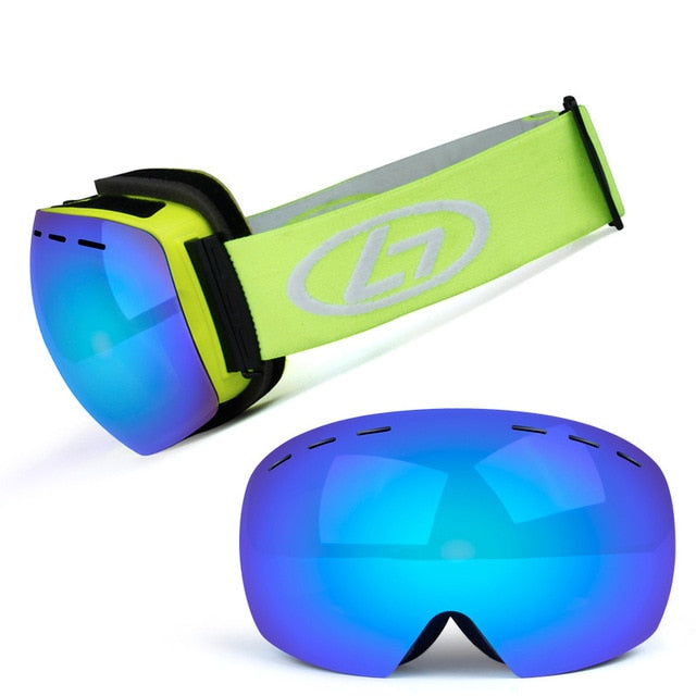 Double Layer Ski Goggles UV Anti Fog Snowboard Eyewear