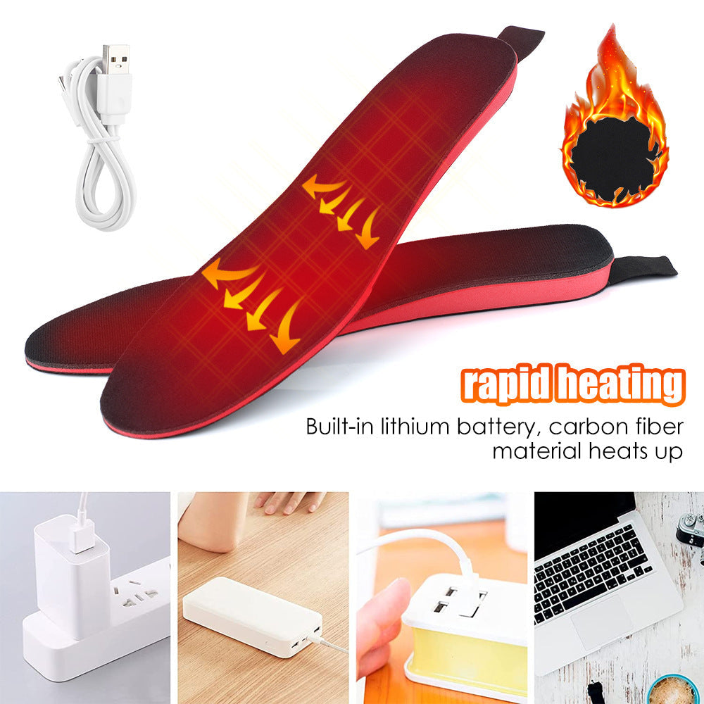 3 Speed Electric Heating Insoles USB Charging Warm Winter Foot