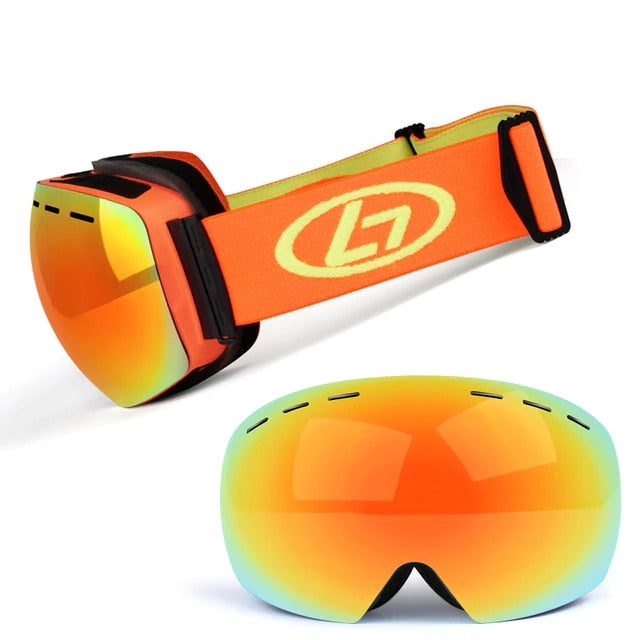 Double Layer Ski Goggles UV Anti Fog Snowboard Eyewear