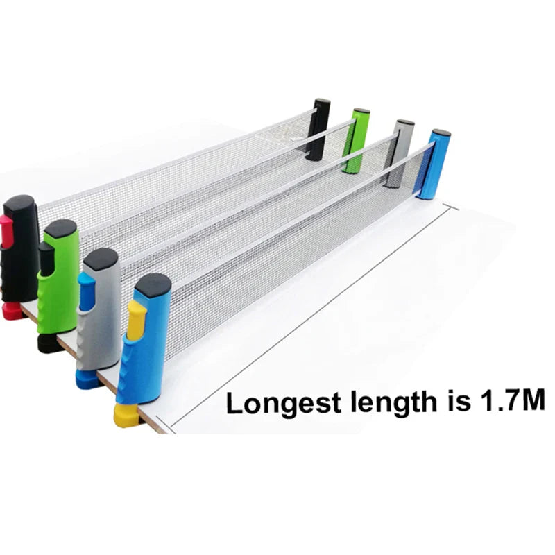 Portable Table Tennis Set 1.7M Retractable Net Training Equipment