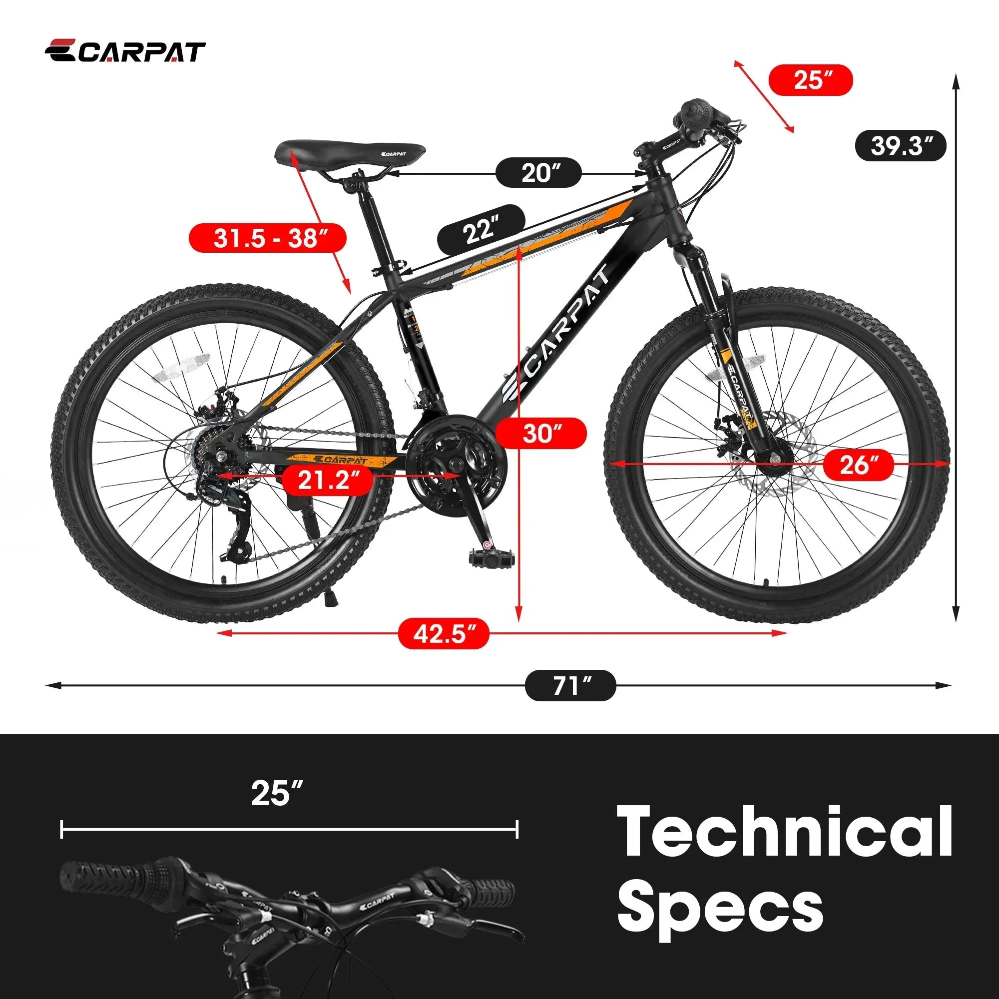 City-Cruizer – 26" Shimano 21-Speed Mountain Bike