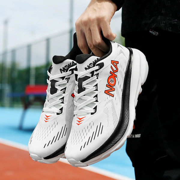 Men’s Breathable Mesh Thick Sole Marathon Outdoor Running Shoes