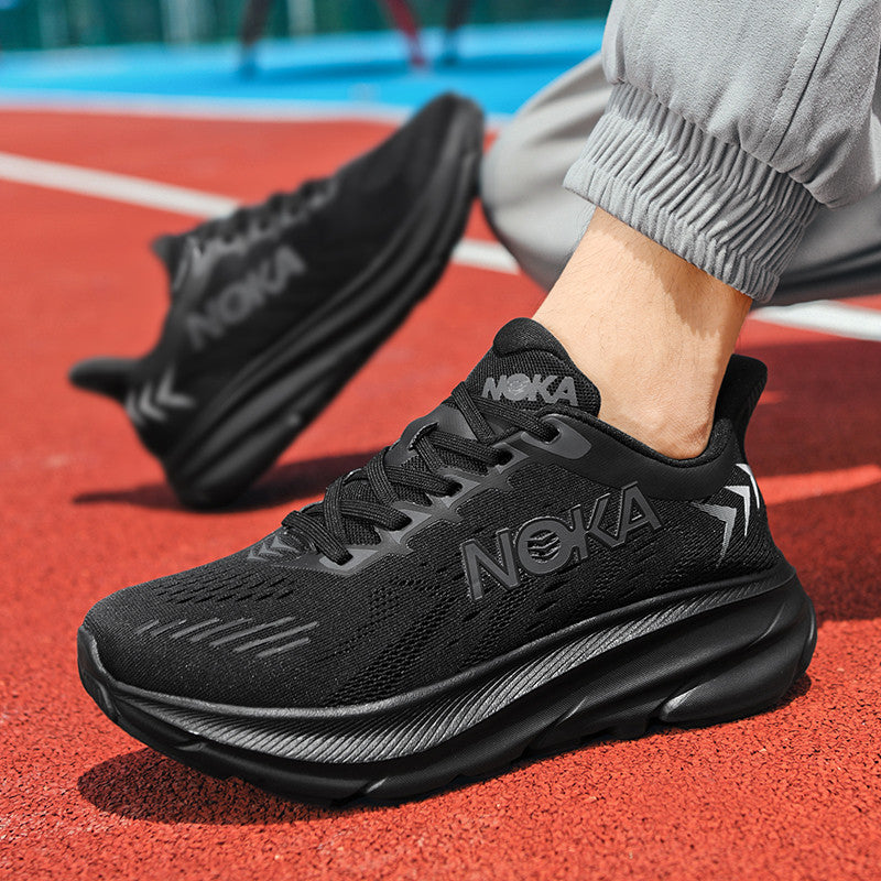 Men’s Breathable Mesh Thick Sole Marathon Outdoor Running Shoes