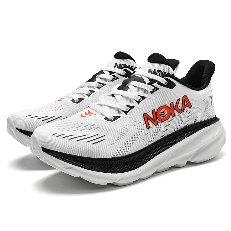 Men’s Breathable Mesh Thick Sole Marathon Outdoor Running Shoes