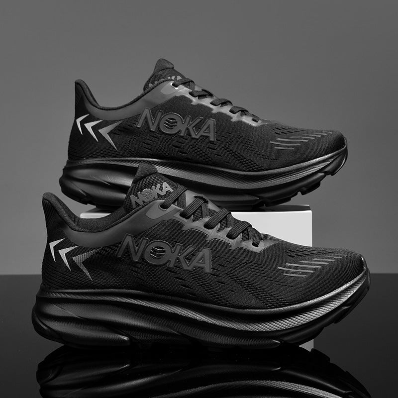 Men’s Breathable Mesh Thick Sole Marathon Outdoor Running Shoes