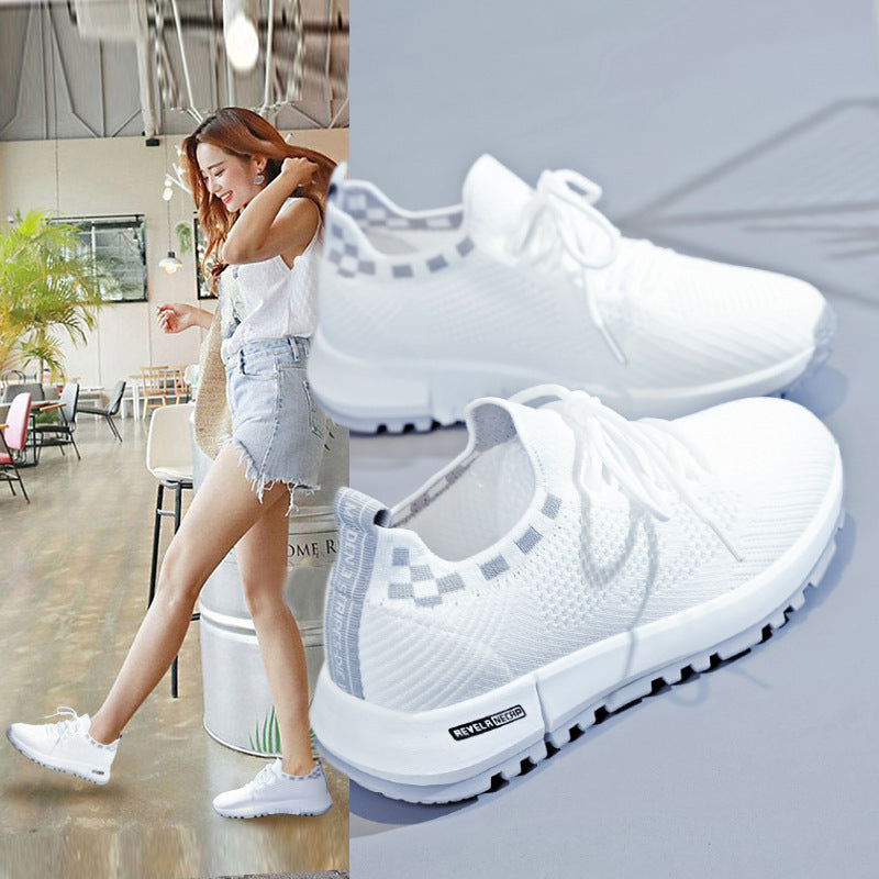 Women’s Spring Summer Fly Knit Mesh Lightweight Casual Running Shoes